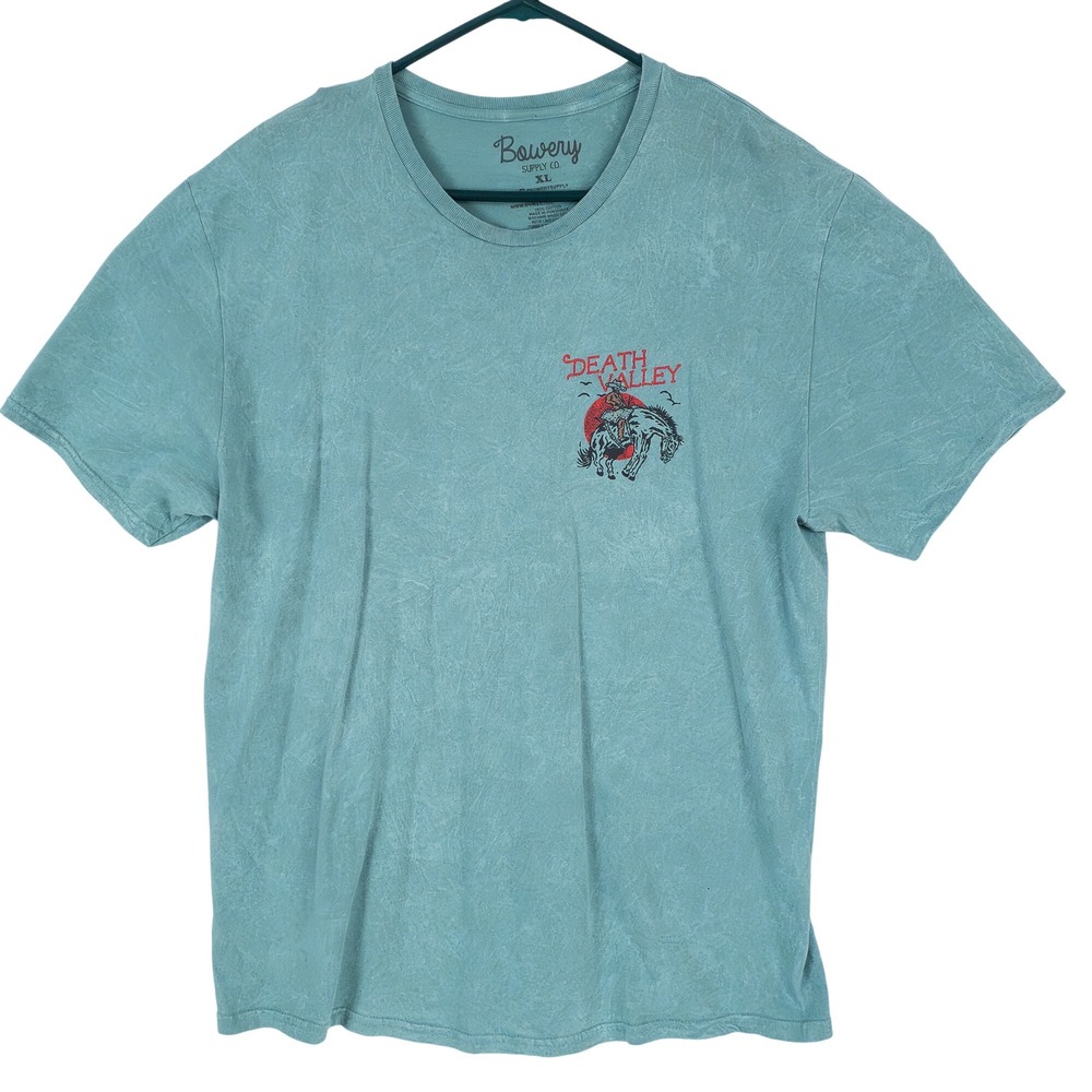 Bowery Supply Co T-Shirt Mens XL Teal Death Valley National Park Graphic Cotton